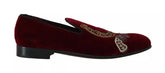 Dolce & Gabbana Bordeaux Velvet Loafers Gun Horseshoe Shoes -   -  Dolce & Gabbana.